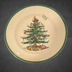 Spode 8” Santa Claus Christmas Tree Salad Plate Classic Traditional NEW